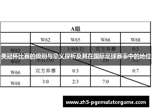 美冠杯比赛的级别与意义探析及其在国际足球赛事中的地位
