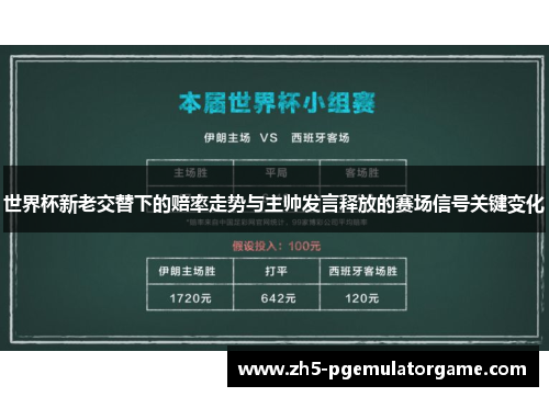 世界杯新老交替下的赔率走势与主帅发言释放的赛场信号关键变化