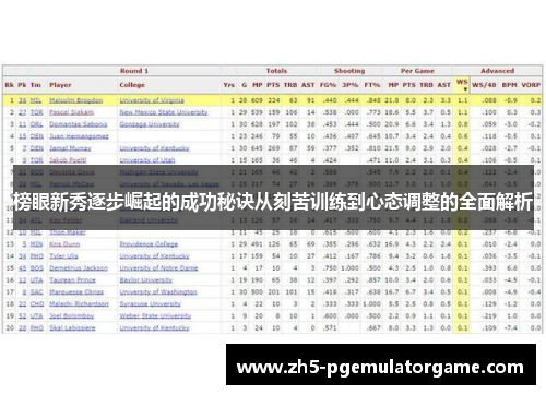 榜眼新秀逐步崛起的成功秘诀从刻苦训练到心态调整的全面解析